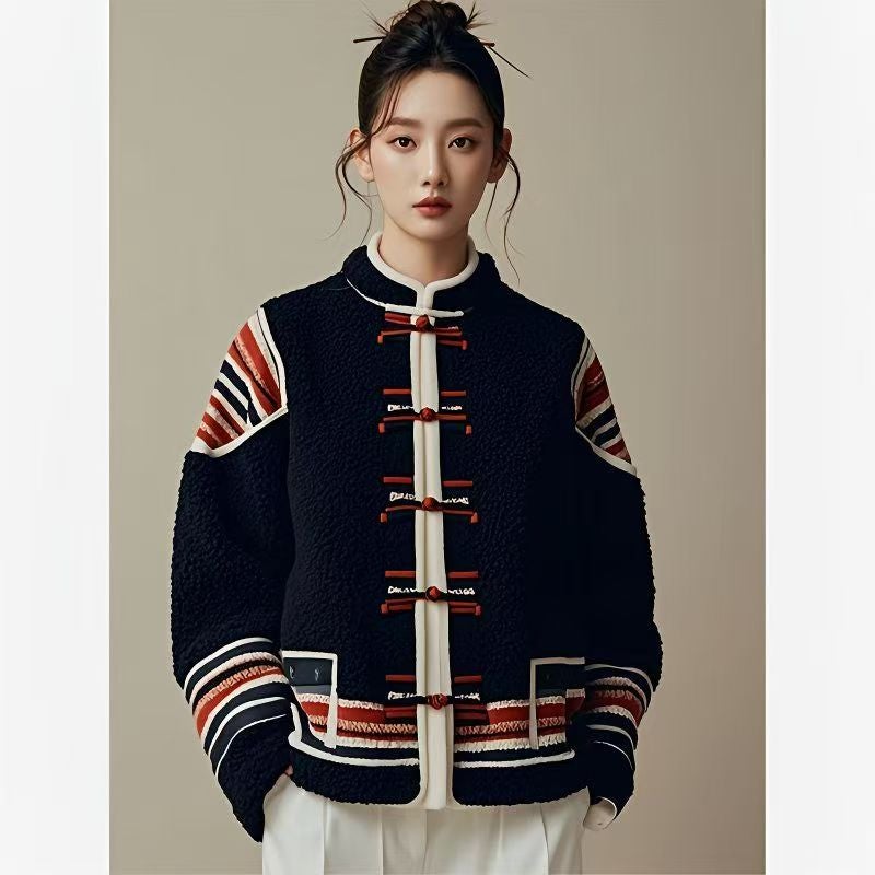 ملابس نسائية جديدة على الطراز الصيني، جاكيت بدلة تانغ على الطراز الصيني للنساء، ربيع، خريف وشتاء 2025، قمصان صغيرة عطرية جديدة ساخنة للبيع - Image 1