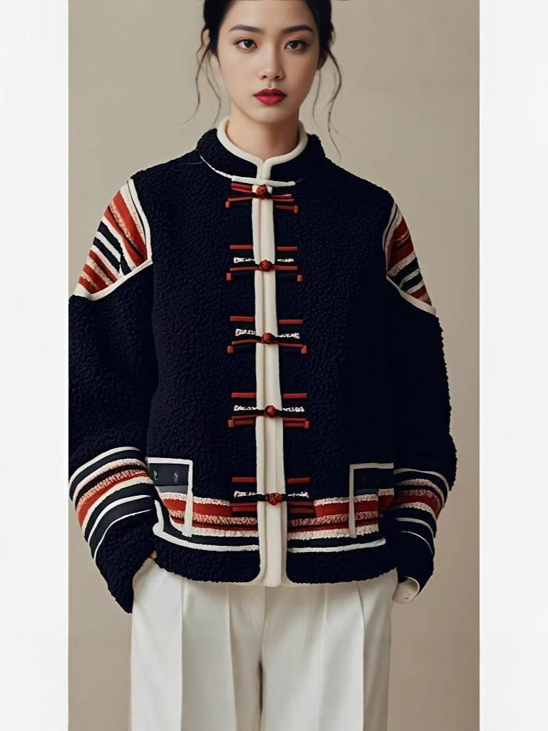 ملابس نسائية جديدة على الطراز الصيني، جاكيت بدلة تانغ على الطراز الصيني للنساء، ربيع، خريف وشتاء 2025، قمصان صغيرة عطرية جديدة ساخنة للبيع - Image 2