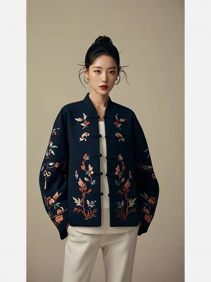 ملابس نسائية جديدة على الطراز الصيني، جاكيت بدلة تانغ على الطراز الصيني للنساء، ربيع، خريف وشتاء 2025، قمصان صغيرة عطرية جديدة ساخنة للبيع - Image 5