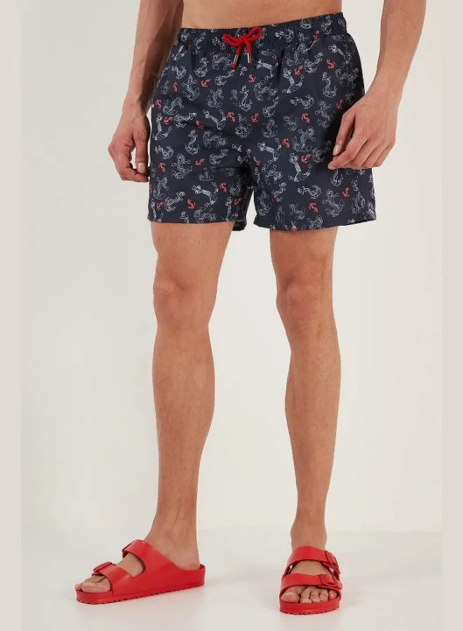 Buratti  Buratti Patterned Swim Shorts Waist Tie Pocket Swimsuit Short Men's SWIMSUIT SHORT 380M477 for Men | Best Price UAE