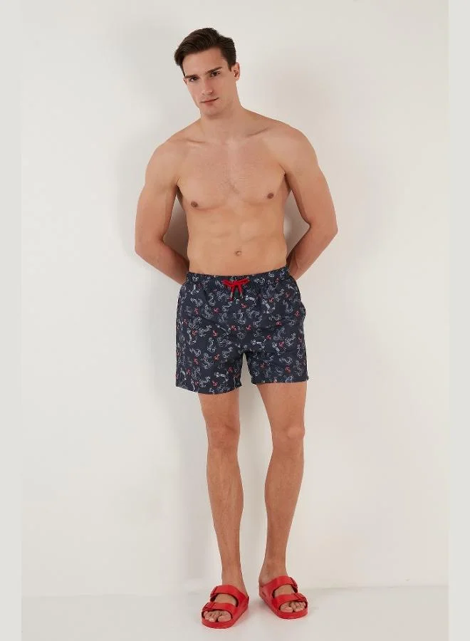 Buratti  Buratti Patterned Swim Shorts Waist Tie Pocket Swimsuit Short Men's SWIMSUIT SHORT 380M477 for Men | Best Price UAE