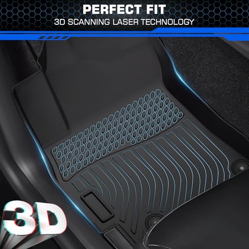 JAOGAUS Floor Mats & Cargo Liner for Honda HR-V 2023-2026 (Gasoline & Hybrid) | Acura ADX 2025 2026, All Weather TPE Custom Fit HRV Floor for Honda, Waterproof Non-Slip 1st & 2nd Row & Trunk Mat - Image 2