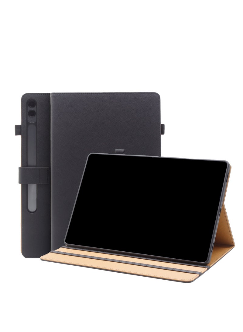 حافظة لوحة مفاتيح لجهاز سامسونج جالاكسي تاب S10+ مقاس 12.4 بوصة | لوحة مفاتيح مغناطيسية مع لوحة لمس بإضاءة خلفية | حافظة ثلاثية الطي مضادة للسقوط 2 في 1 - Image 2