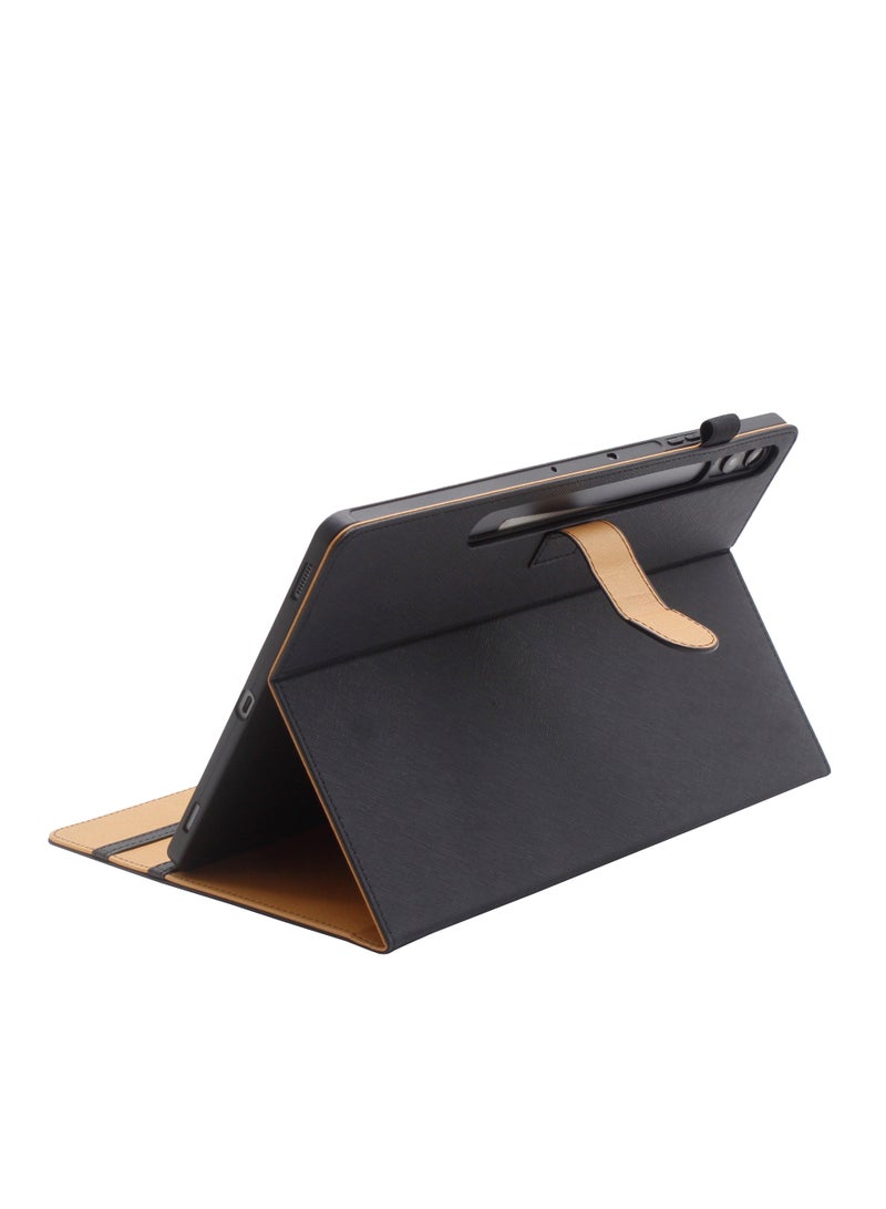 حافظة لوحة مفاتيح لجهاز سامسونج جالاكسي تاب S10+ مقاس 12.4 بوصة | لوحة مفاتيح مغناطيسية مع لوحة لمس بإضاءة خلفية | حافظة ثلاثية الطي مضادة للسقوط 2 في 1 - Image 4