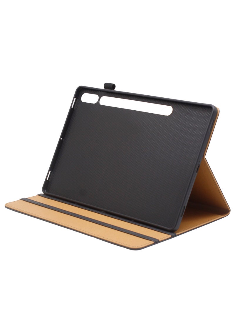 حافظة لوحة مفاتيح لجهاز سامسونج جالاكسي تاب S10+ مقاس 12.4 بوصة | لوحة مفاتيح مغناطيسية مع لوحة لمس بإضاءة خلفية | حافظة ثلاثية الطي مضادة للسقوط 2 في 1 - Image 5