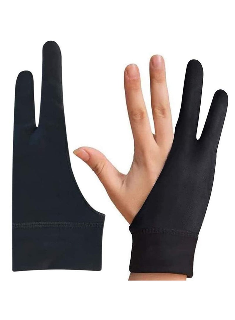 Generic 1-Piece Artist Smudge Guard Glove with Two Fingers for Graphics Tablet Painting Drawing Medium  - Image 1