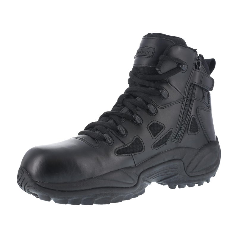 Reebok mens Rapid Response Rb Safety Toe 6" Stealth With Side Zipper Military Tactical Boot, Black, 6 Wide US - Image 3