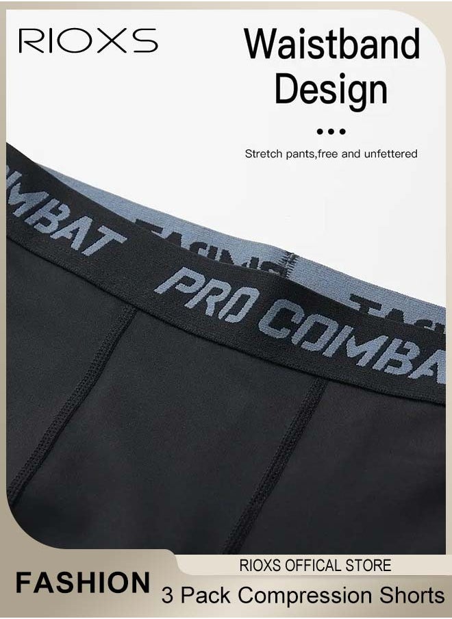 3 Pack Mens Compression Shorts, Quick Dry Athletic Workout Underwear, Base Layer Shorts, Compression Workout Shorts, Highly Elastic Soft Briefs for Cycling, Yoga, Boxing, Gym and Running, Designed for Athletic Comfortable Experience - pzsku/ZD52837A98DC74605F361Z/45/_/1740129271/f98b8e45-5568-4791-a65c-cd60069dfb5e