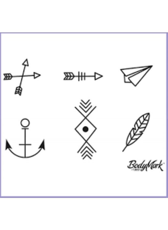 Bic - Revolutionary Beautiful Temporary Tattoo Marker Pen Fine Point Flexible Bic BodyMark For Mandala Effect Fun Skin Designs 1- Black 1- Purple Shop Now RvLoversOutdoorDreamers - Image 1