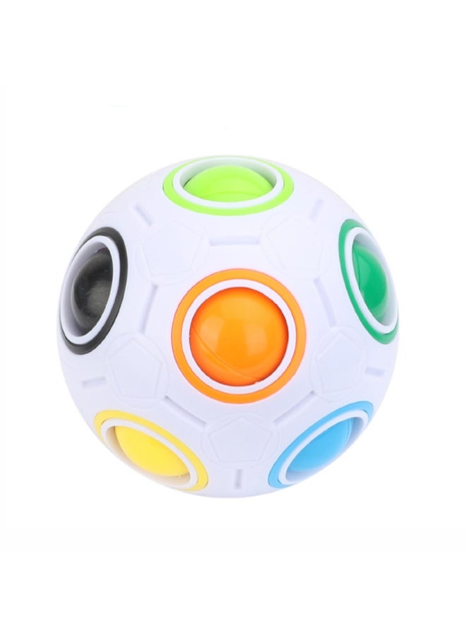 بازل عجيب على شكل كرة قدم بألوان قوس قزح، قطعتان - Image 3