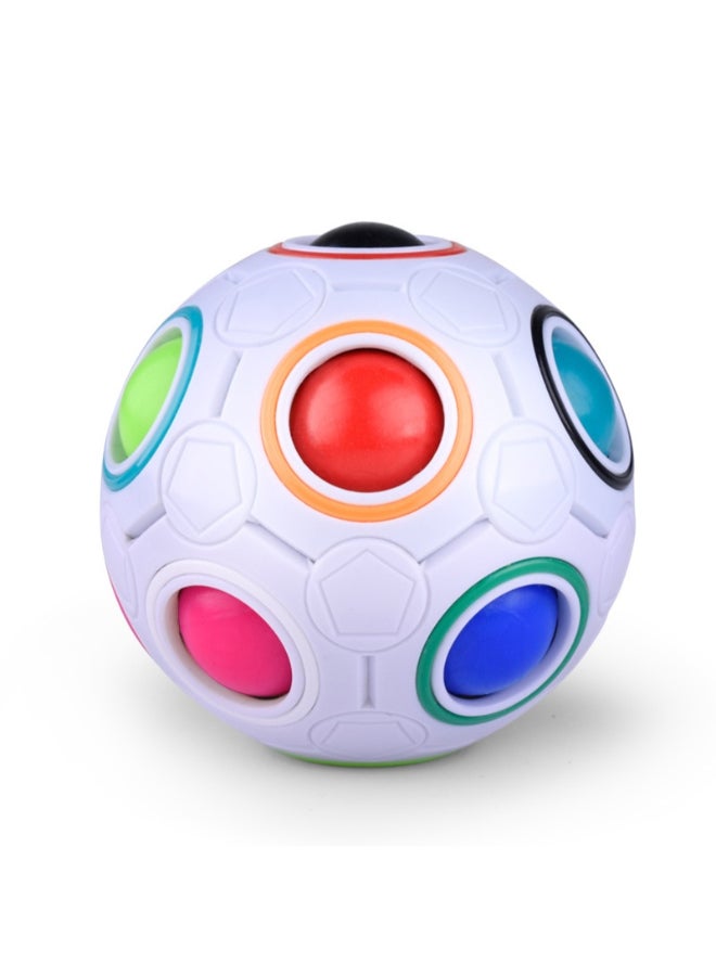 بازل عجيب على شكل كرة قدم بألوان قوس قزح، قطعتان - Image 2