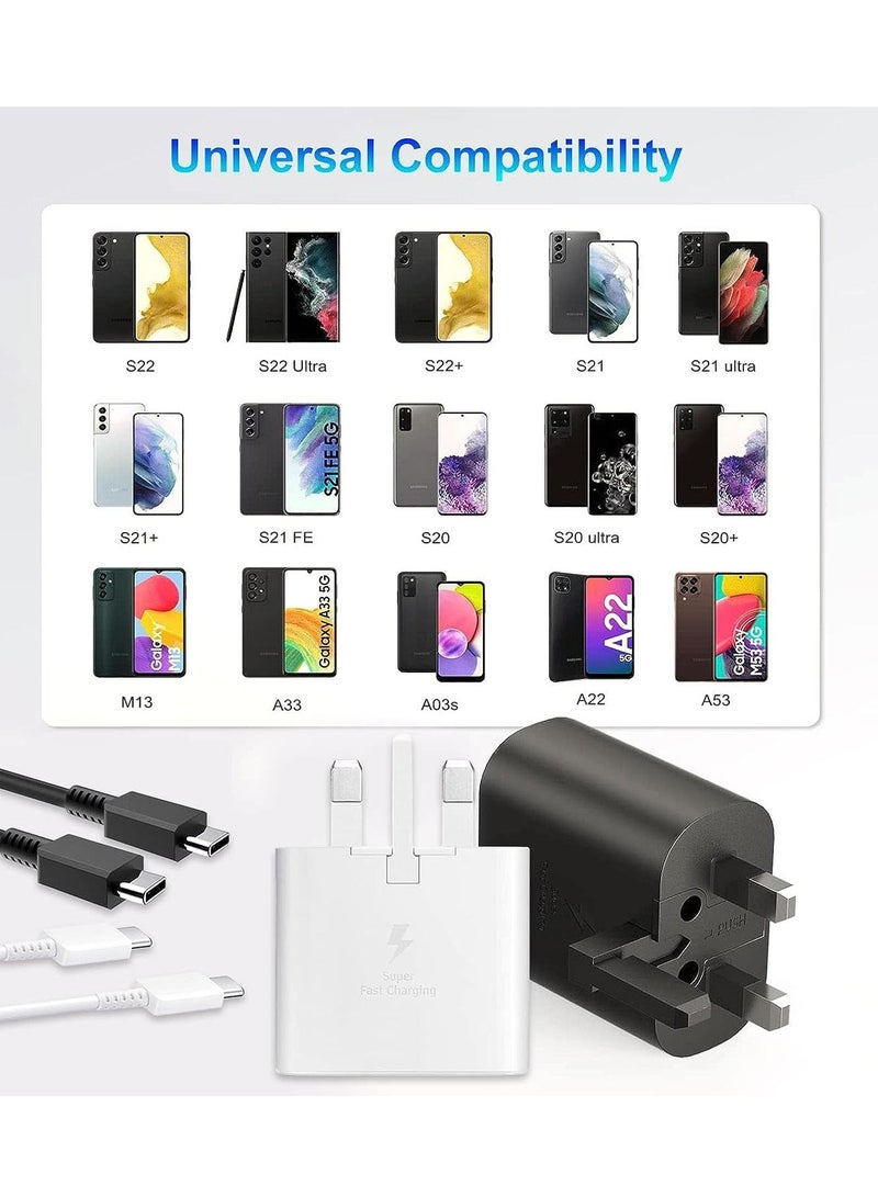 compatible 25W Fast Charger Plug for Samsung Galaxy with 5 FT USB C Cable, Wall Plug Charger Samsung 25W Charger for Samsung Galaxy S23/S23+/S22/S22Ultra/S22+/S21/S20/Note20/20 Ultra/Note10/10+ - Image 5