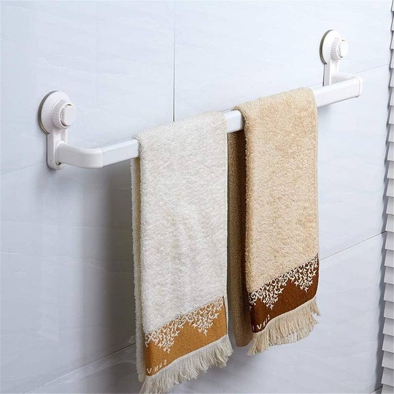 Voxmix Towel Rack with Suction Cup Extendable Upto 87 cm White Pack1