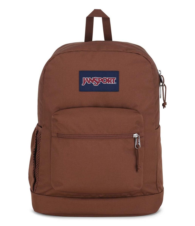 JanSport Cross Town Plus Backpack - Large Main Compartment, Side Water Bottle Pocket, 15-Inch Padded Laptop Sleeve - Basic Brown - Image 1