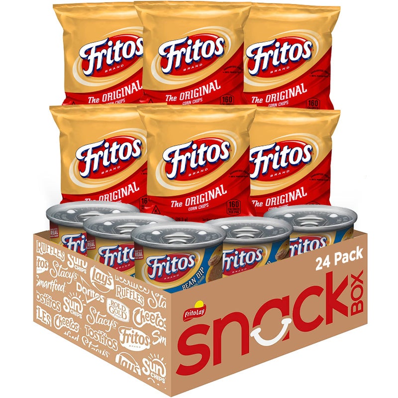 Frito Lay Fritos Original Chips and Bean Dip Cans Variety Pack Pack of 24 - Image 3