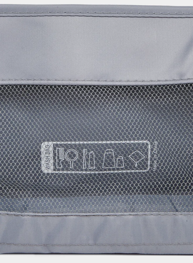 Styli Mesh Cosmetic Wash Bag with Zip Closure