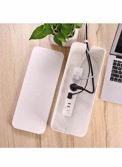 Excefore Cable Management Box,Large Cord Organizer BoxCord Hider Box to Hide Surge Protector Cover on Desk or Floor for Home & Office(White)  - Image 4