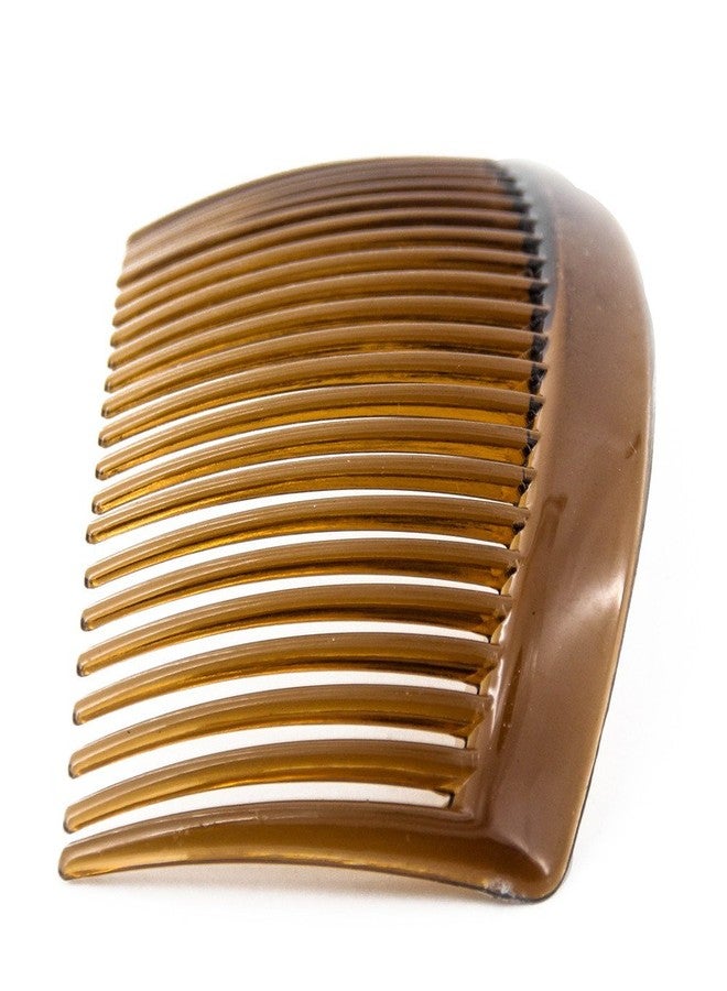 يشان مشط جانبي للشعر من البلاستيك من يشان، مقاس 3.2 بوصة، مزود بأسنان، مشبك شعر للنساء، بني (12 قطعة) - Image 3