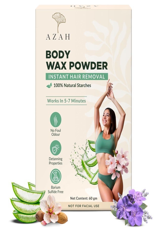 Azah Bikini Wax Powder for Women [60gm]| Painless Hair Removal in 5-7 Mins | Natural Wax Powder with Aloe Vera, Papaya & Lavender | No Chemicals, No Irritation & Rashes, Ideal for Bikini, Legs & Underarms - Image 1