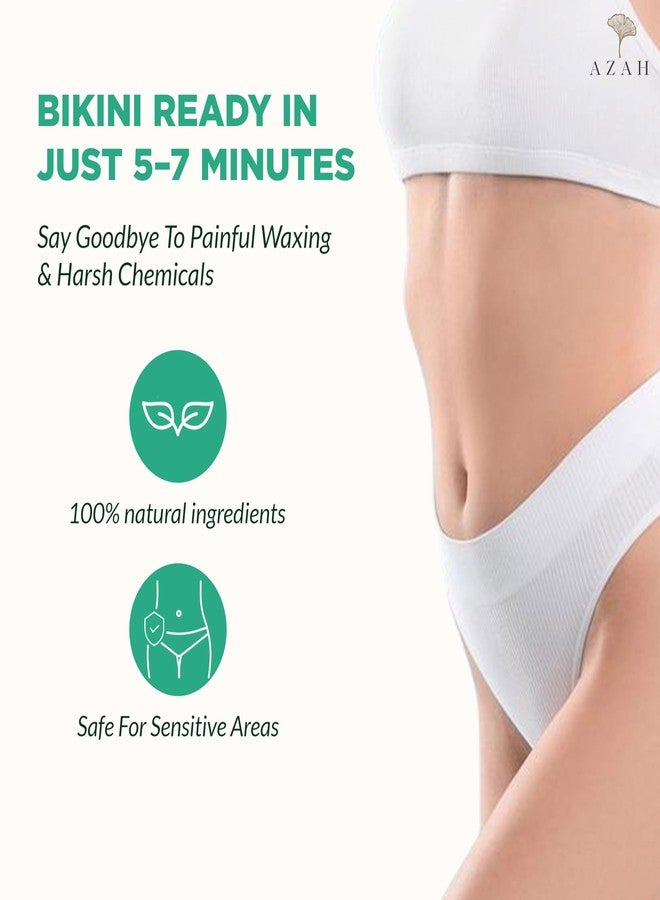 Azah Bikini Wax Powder for Women [60gm]| Painless Hair Removal in 5-7 Mins | Natural Wax Powder with Aloe Vera, Papaya & Lavender | No Chemicals, No Irritation & Rashes, Ideal for Bikini, Legs & Underarms - Image 4