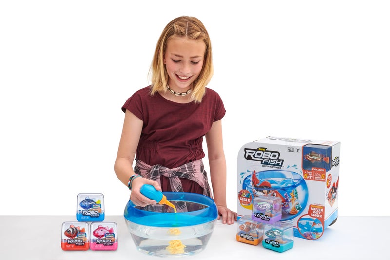 ROBO ALIVE Robo Fish Water Activiated Swimming Pets Fish Bowl Playset by ZURU Color Changing Toys and Never Wet Sand - Image 5