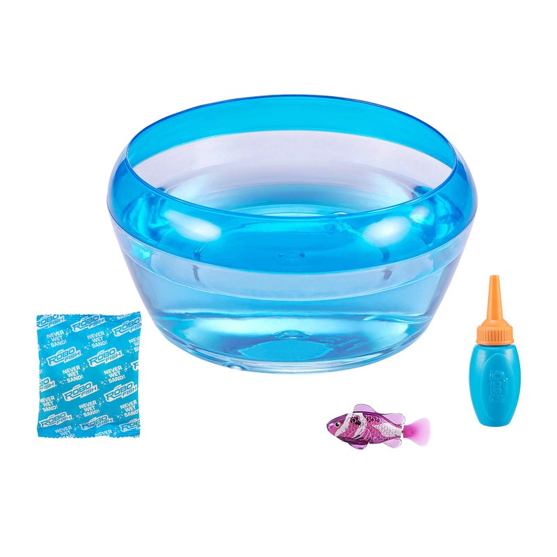 ROBO ALIVE Robo Fish Water Activiated Swimming Pets Fish Bowl Playset by ZURU Color Changing Toys and Never Wet Sand - Image 3
