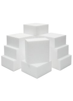 Juvale Juvale 12 Pack Foam Blocks for Crafts, Polystyrene Brick Rectangles for Floral Arrangements, Art Supplies, Holiday Decor (4 x 4 x 2 in, White)  - Image 1