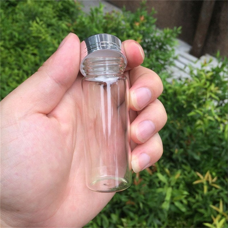 Jarvials 12units 30x80mm Empty Jars Glass Bottle with Aluminium Silver Color Screw Cap 40mlSealed liquid Food Gift Container (12, 40ML-Silver Lid) - Image 4