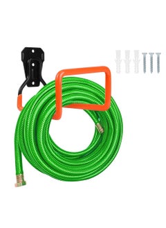 YOUGE Garden Hose Hanger, Wall Mount Hose Hanger with Screw and Drywall Anchors, Water Hose Holders for Outside Yard(Orange)  - Image 1