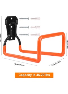 YOUGE Garden Hose Hanger, Wall Mount Hose Hanger with Screw and Drywall Anchors, Water Hose Holders for Outside Yard(Orange)  - Image 4