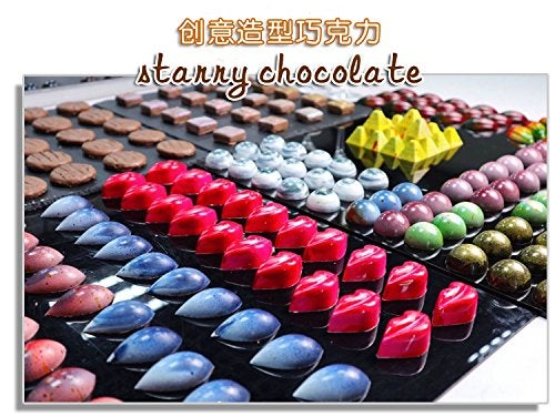 GRAINRAIN Polycarbonate Chocolate Mold DIY Candy Mould Clear Hard Plastic Bakeware Pastry Tools Drip (19388) - Image 4