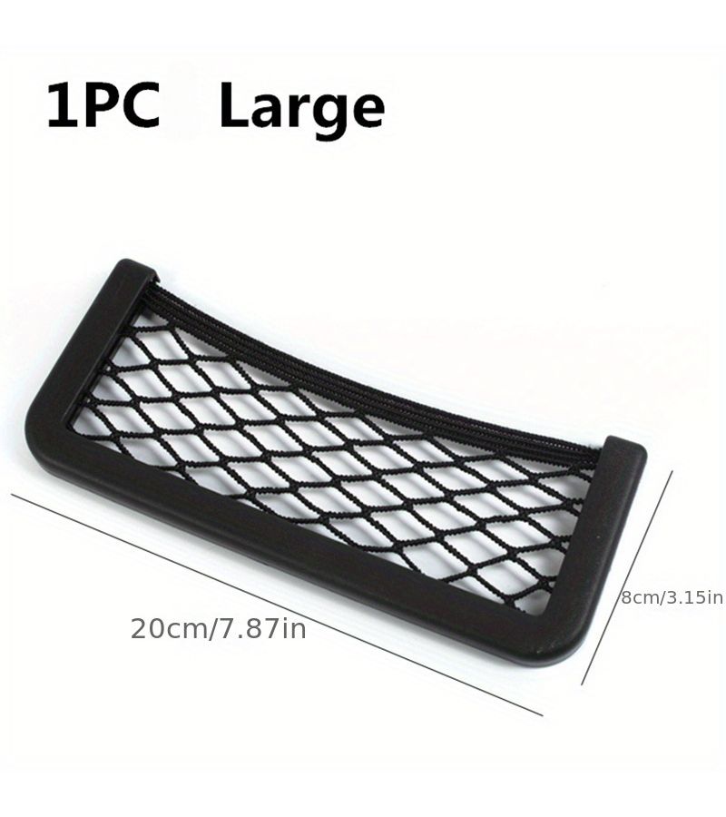 Black Large Mesh Pocket Car Storage Accessory - Image 1