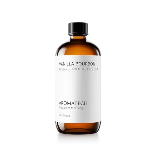 AromaTech Vanilla Bourbon Aroma Essential Oil Blend: Luxury Hotel Inspired Aromatherapy with Vanilla Bean, Bourbon & Oak Barrel for Ultrasonic Diffusers & Nebulizers - 16 fl oz, 500 mL - Image 1