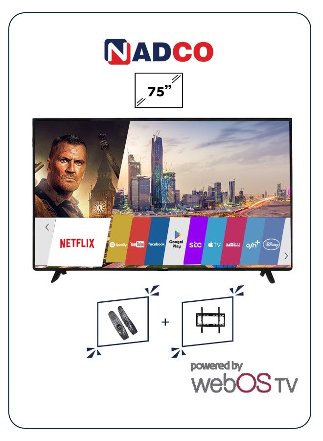 Nadco 75 Inch-TV Flat Smart - WebOS - 4K Ultra HD - NC-75T4K - Image 2