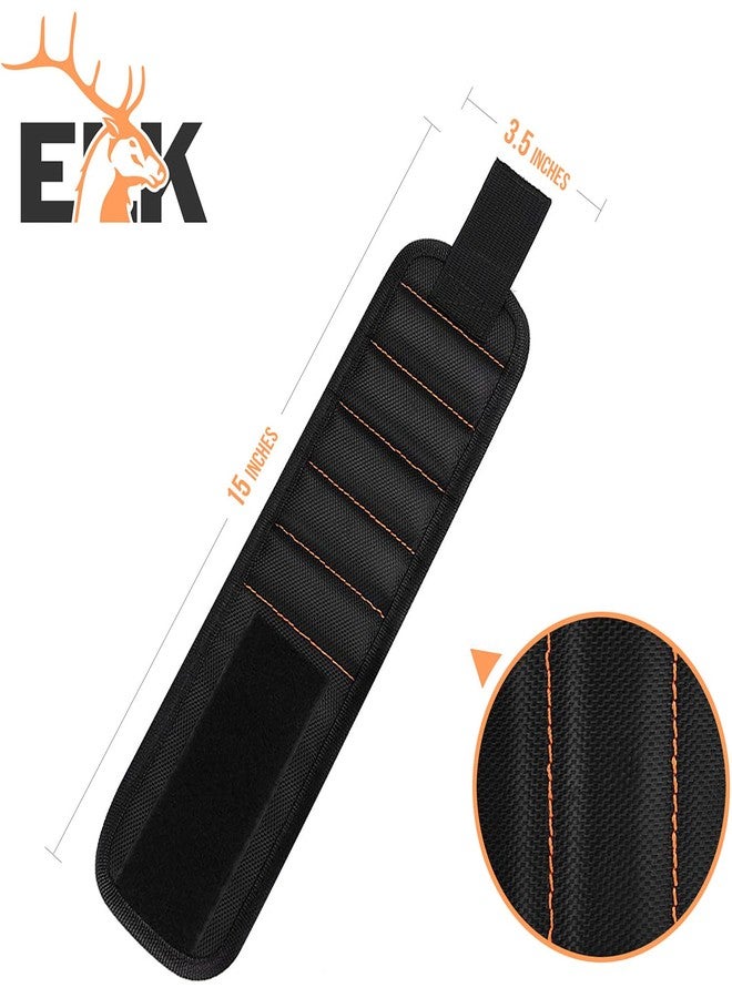 ELK Magnetic Wristband - Heavy Duty Tool Organizer with 10 Strong Magnets for Screws, Tools, Nails, Drill Bits - Adjustable, Breathable and Durable - Ideal Gift for Him, Men, Dads, Husband and Women - Image 2