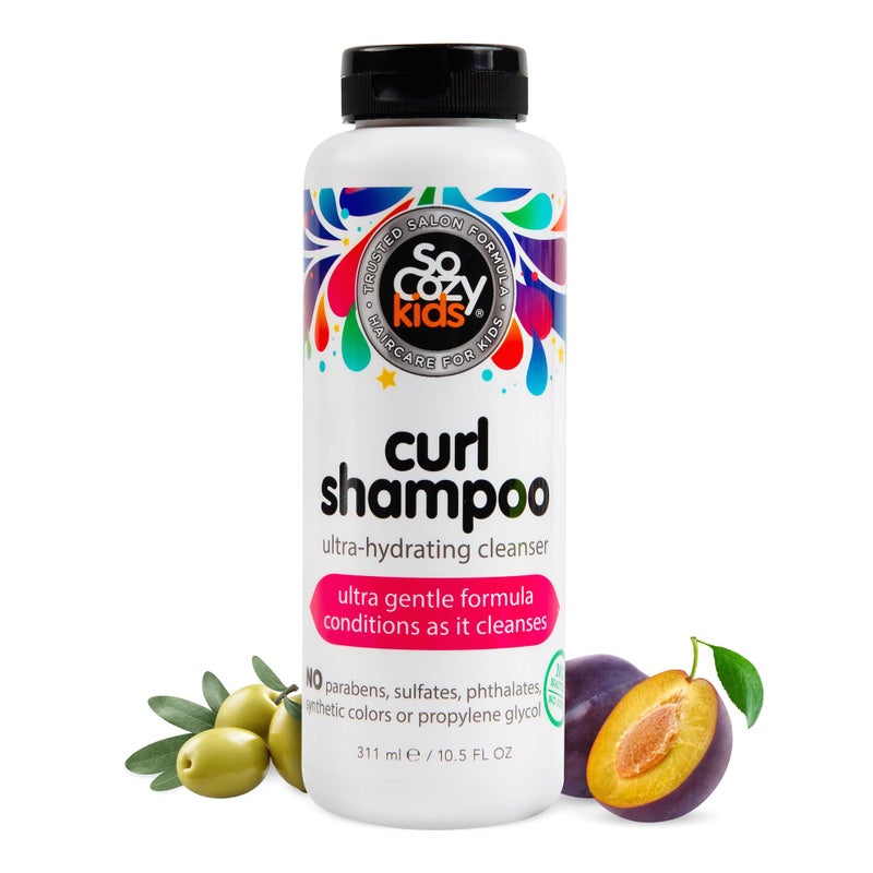 SoCozy Curl Shampoo  For Kids Hair  UltraHydrating Cleanser  No Parabens Sulfates Synthetic Colors or Dyes SweetCrme 105 Fl Oz