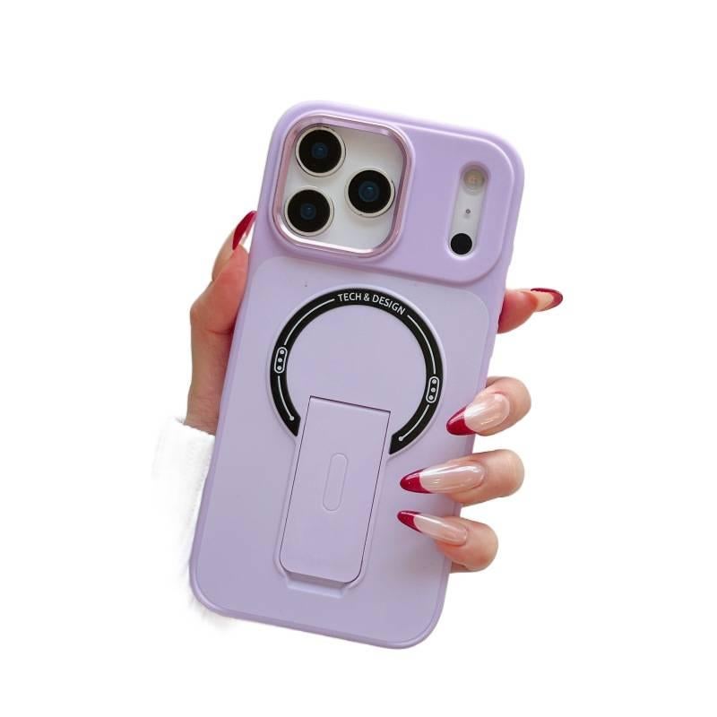 غطاء MagSafe بTPU + PC لـ iPhone 17 / 17 Air / 17 Pro / 17 Pro Max باللون Lavender مغناطيسي بوظيفة حامل من مادة TPU مع مغناطيس قوي وحامل قائم مع مقاوم للصدمات مع حماية من السقوط - Image 1
