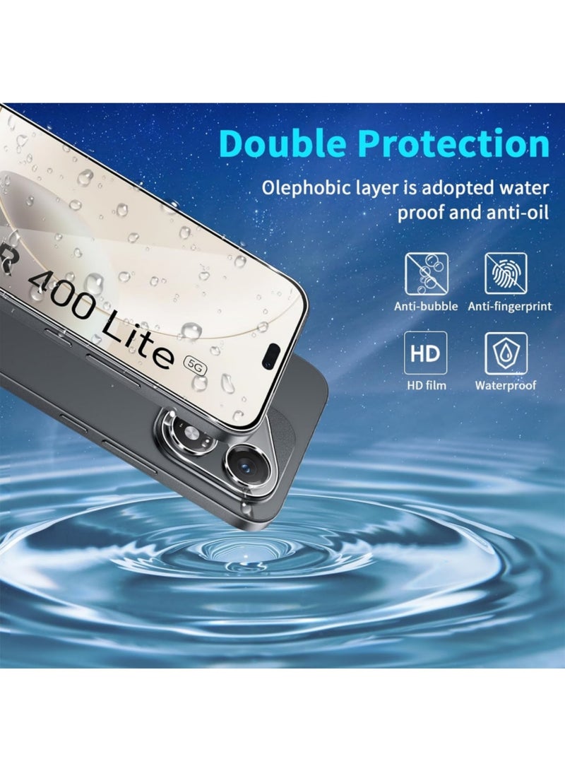Aookay [2+2 Pack] Compatible with Honor 400 Lite 5G Screen Protector & Camera Lens Protector HD Tempered Glass, [Support Fingerprint Unlocking] 9H Hardness Anti-Scratch Bubble-Free  - Image 3