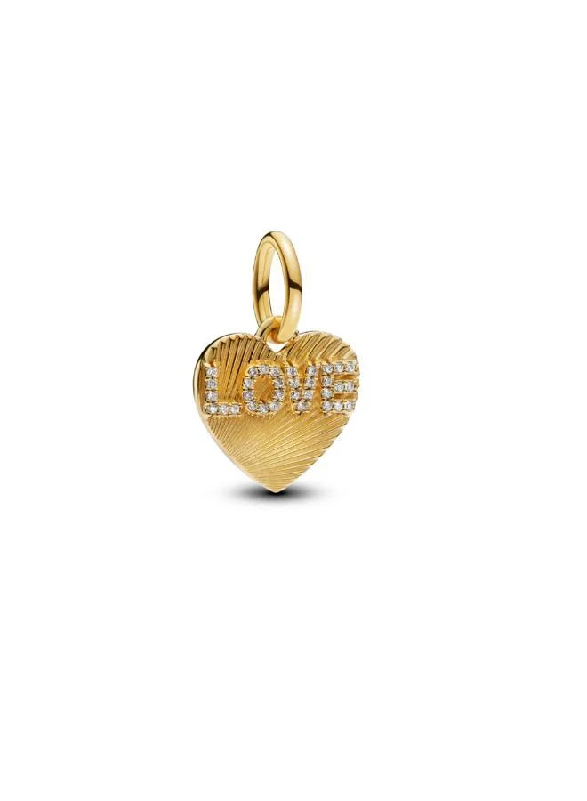 PANDORA Engravable Love Heart Dangle Charm