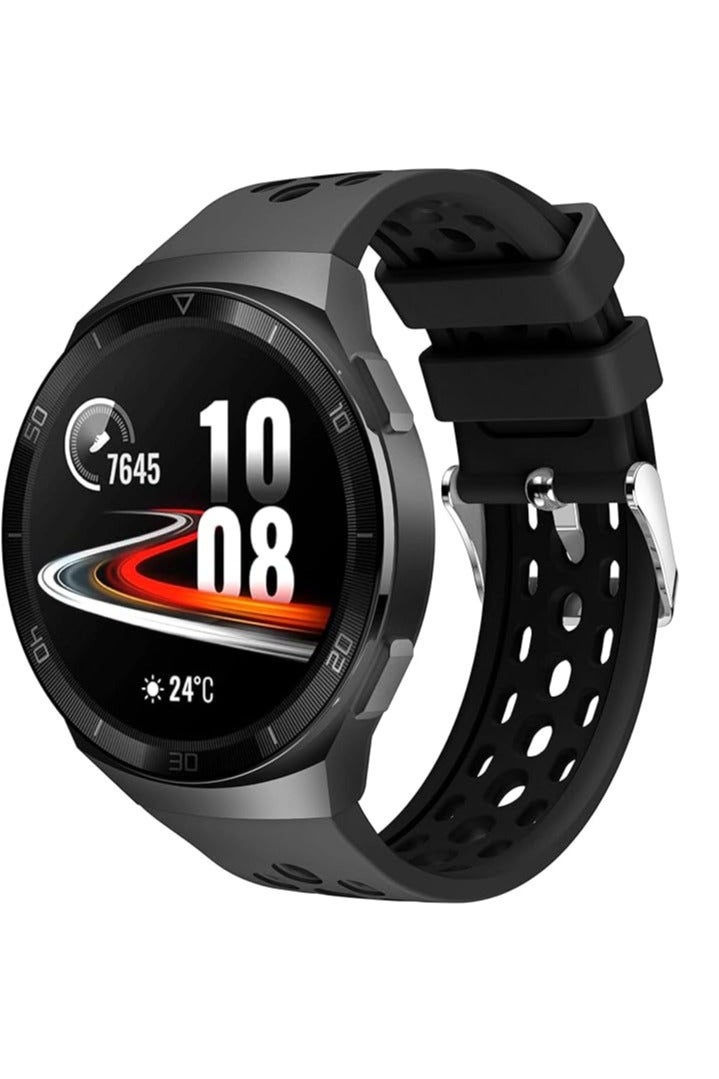 Strap Replacement Bands Compatible with 22MM Huawei Watch GT2E Bands,Adjustable Accessory Soft Silicone Sport Wristband for Women Men - Image 3