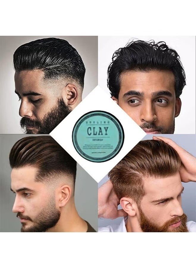 كلاي تصميم الطين - تصميم الطين للرجال، ماتي الانتهاء صب الشعر الشمع لصق Quiff، قوية عقد دون اللمع 100 مل - Image 4