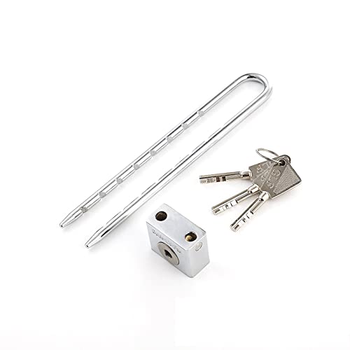 WANLIAN Long Shackle Padlock - Chrome Plated, Stainless Steel, Pin Tumbler, Anti-theft, Waterproof, Outdoor, U Shape, 1.5 Inch, Silver, Long Beam, Cabinet, Door, Lock, Key, 1 Lock, 1 Key, 1 Package - Image 3