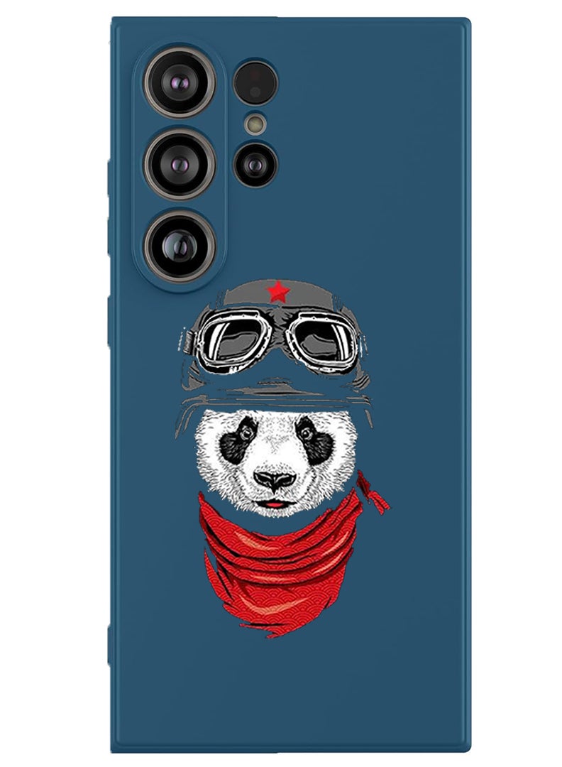 Theodor Protective Slim Fit Case Liquid Silicone Cover with Full Body Protection Anti-Scratch Shockproof Case For Samsung Galaxy S25 Ultra (Blue) - Panda - Image 1