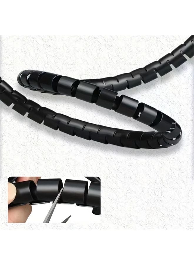 Spiral Cable Protector 22mm 3m White Cord Organizer For Home Office PC TV - Image 5