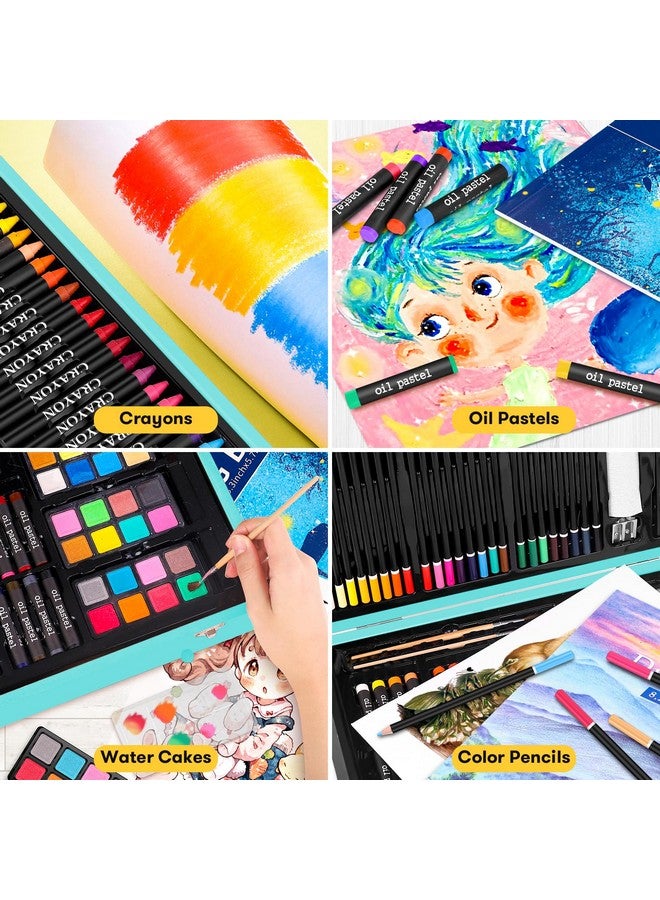 آي بايام مجموعة أدوات الرسم والرسم الخشبية الفاخرة من iBayam، 150 قطعة، مع كتاب تلوين واحد، ولوحتين للرسم، وصندوق هدايا إبداعي للبالغين والفنانين المبتدئين والأطفال والفتيات والأولاد - Image 5