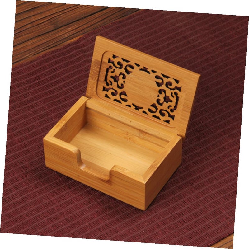 Creative Hollow Out Business Card Storage Box Portable Name Holder Compact Card Case for Office Desk Organization - Image 5