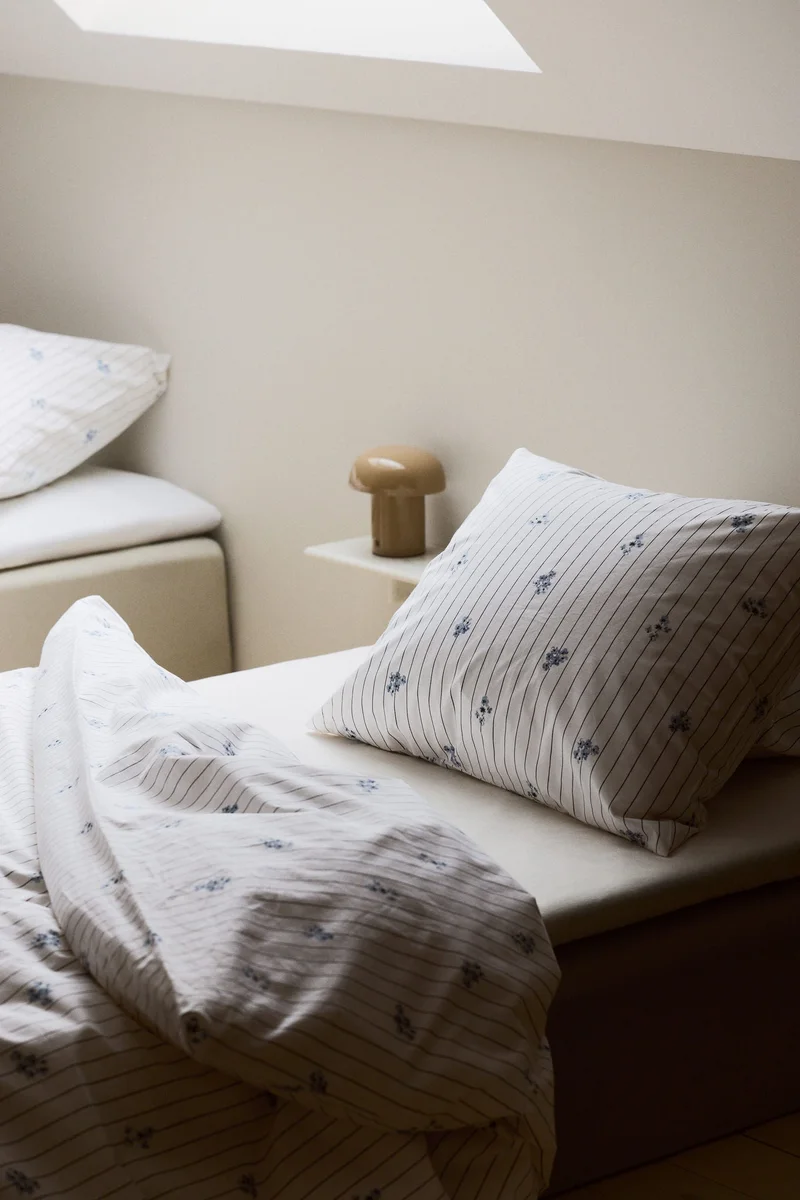 H&M Cotton percale single duvet cover set