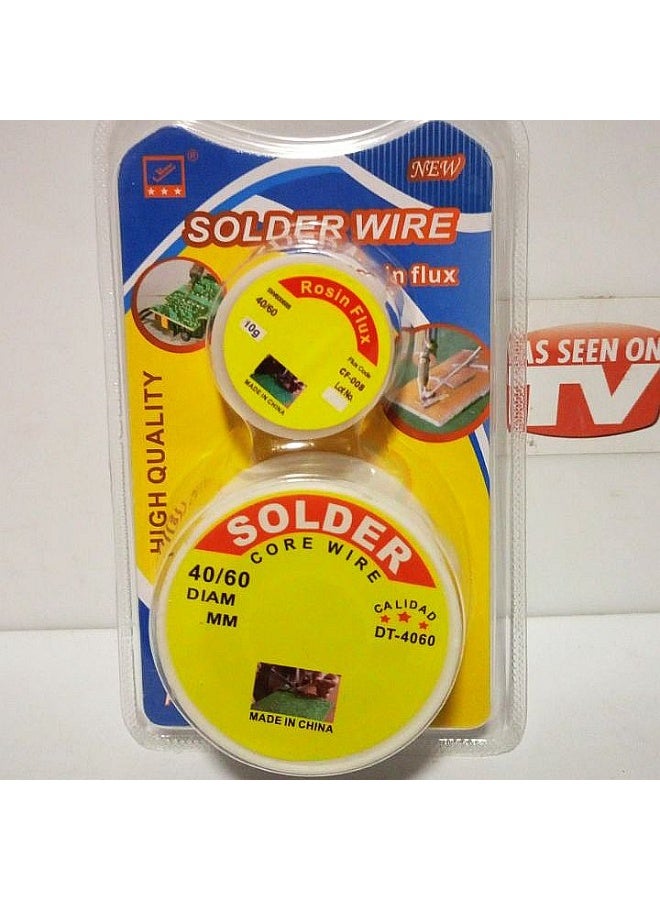 Soldering equipment, solder wire, 40/60 tin-plated steel wire + rosin flux, 2-piece set - Image 1
