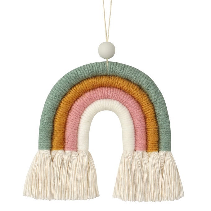 MACRAME BOHEMIAN RAINBOW CHARM ESSENTIAL OIL DIFFUSER FOR CARS BABY NURSERY CHILDRENS BEDROOM HOME DECOR DECORATIVE HANGING AIR FRESHENER ACCESSORIES SPRING