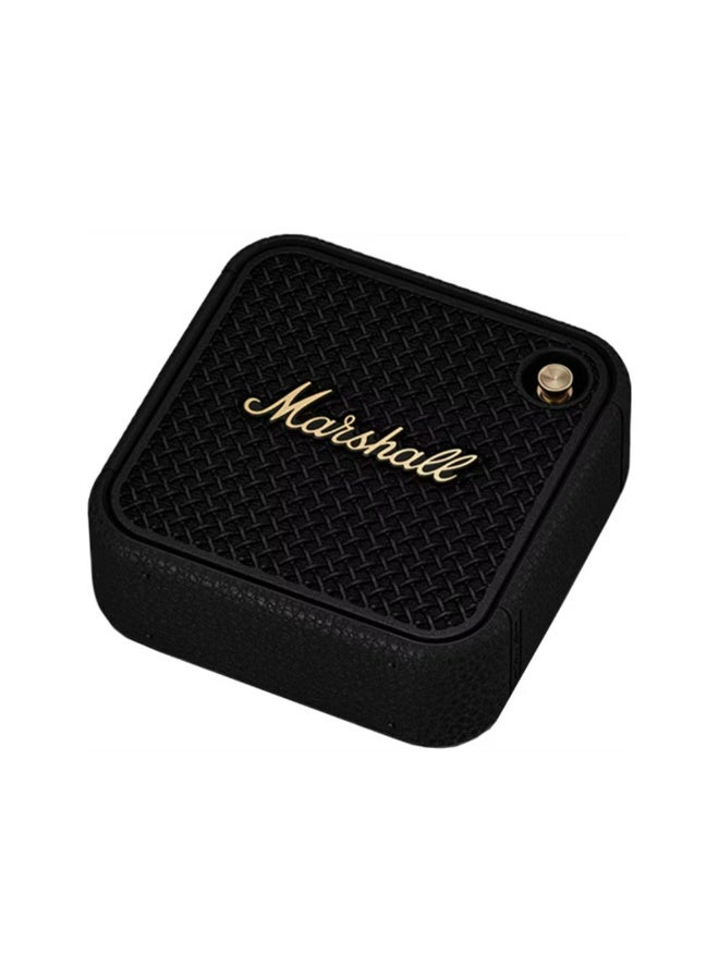 Marshall Willen II Compact Portable Wireless Speaker with Bluetooth Version 5.3, Water Resistant, Fast Charging, 17 Hours Play Time, 2.5 Hours Charging Time, Type-C Charging Port, Built-in Microphone, Lightweight Design - Black / Brass - Image 4